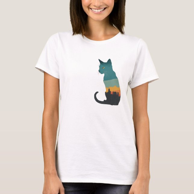 Camiseta t-shirt de gato (Frente)