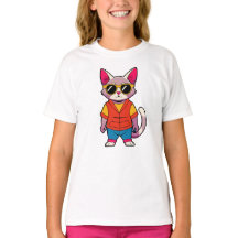 T-shirt de gato