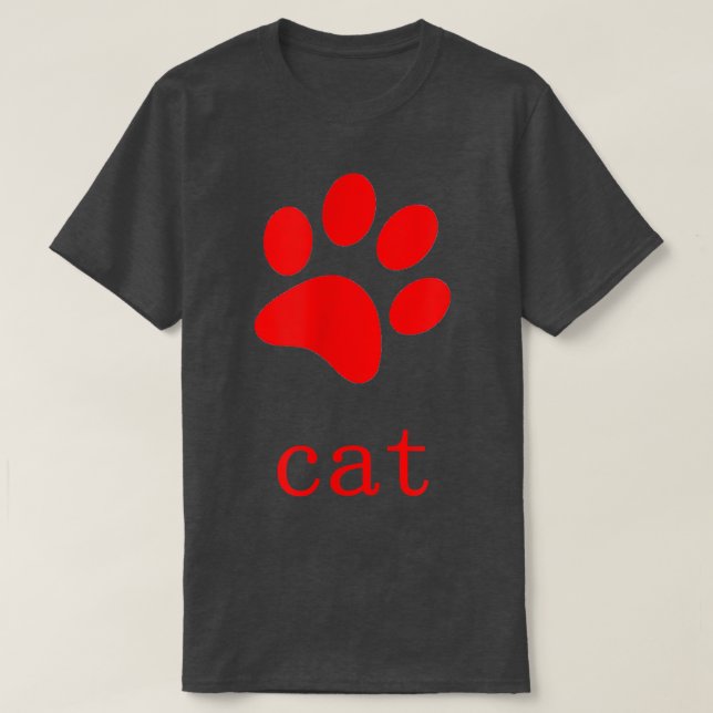 Camiseta T-Shirt de gato engraçado (Frente do Design)