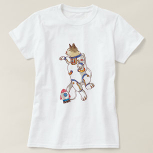 Camiseta T-Shirt de Gato Espacial