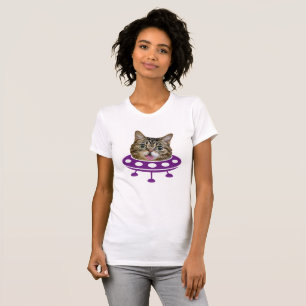 Camiseta T-Shirt de Gato Espacial