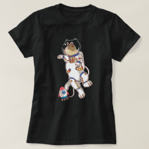 Camiseta T-Shirt de Gato Espacial