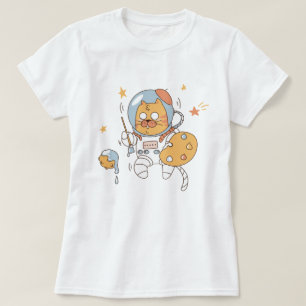 Camiseta T-Shirt de Gato Espacial