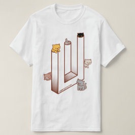 Camiseta T-shirt de gato - ilusão óptica Tridente impossíve