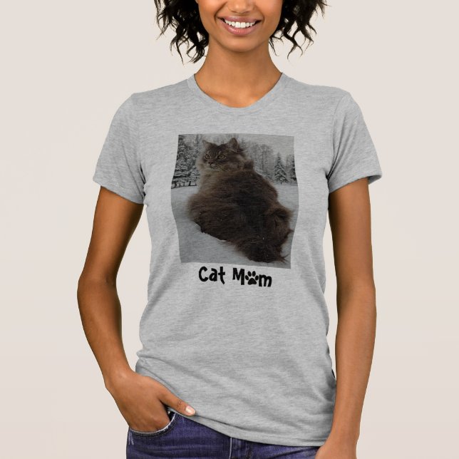 Camiseta T-Shirt de Gato Personalizável (Frente)
