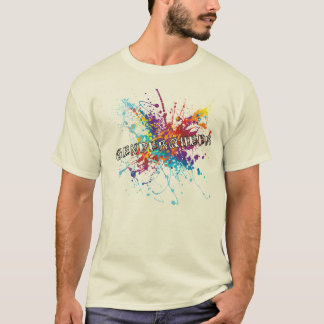 Camiseta T-shirt de Genderqueer do respingo da pintura do
