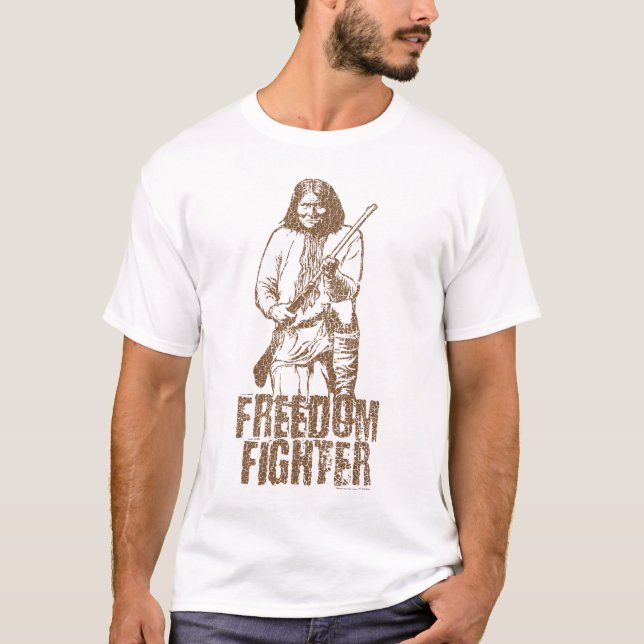 Camiseta T-shirt de Geronimo do lutador da liberdade (Frente)