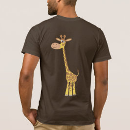 Camiseta T-shirt de girafa de desenho animado (verso)