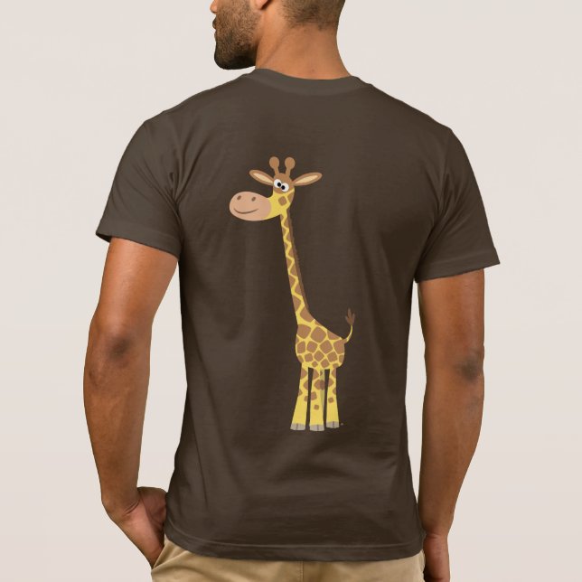 Camiseta T-shirt de girafa de desenho animado (verso) (Verso)