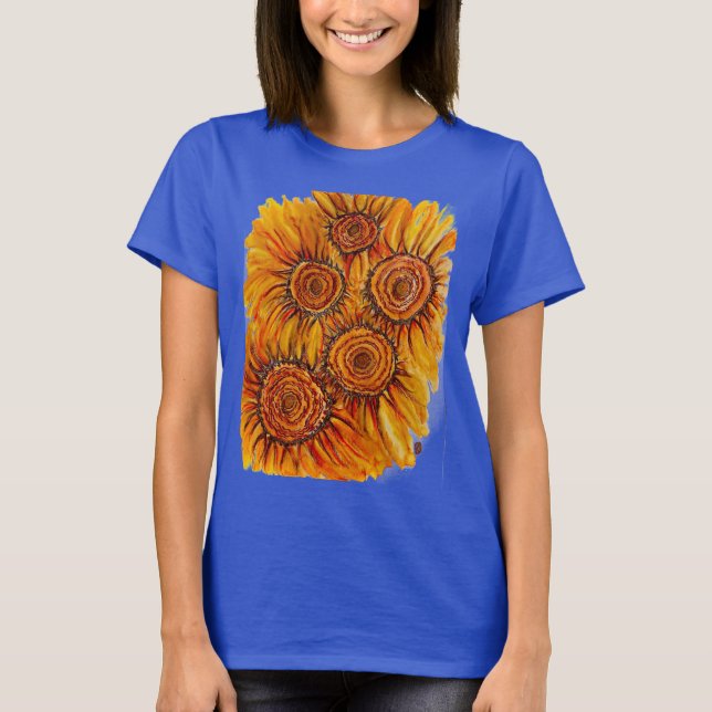 Camiseta T-shirt de girassol (Frente)