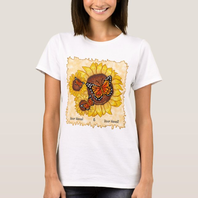Camiseta T-Shirt de Girassol de Casamento (Frente)