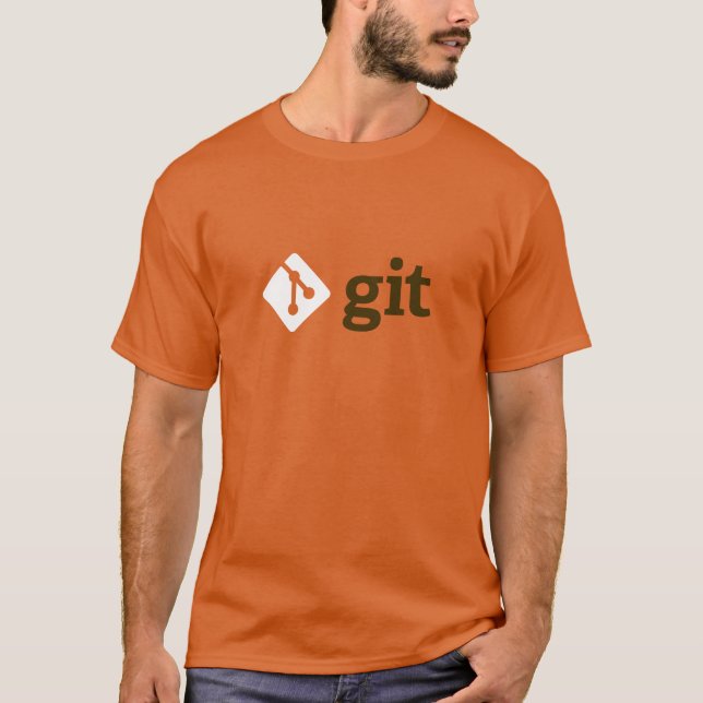Camiseta T-shirt de Git (alaranjado) (Frente)