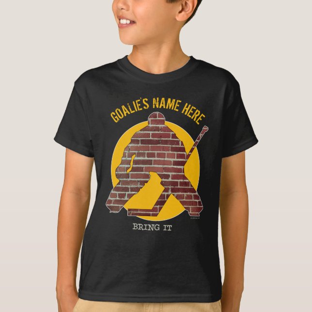 Camiseta T-Shirt de Goalie de Brick Wall (Frente)