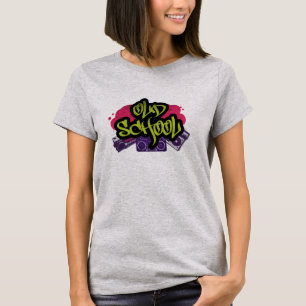 Camiseta T-Shirt de Grafite Antigo da Escola