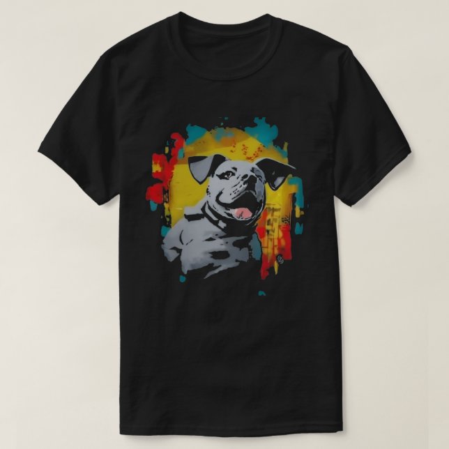 Camiseta T-Shirt de Grafite de Cão (Frente do Design)