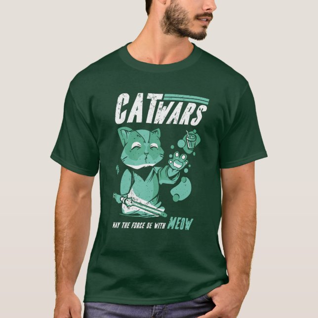 Camiseta T-Shirt de Guerra de Gato (Frente)