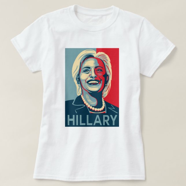 Camiseta T-shirt de Hillary Clinton (Frente do Design)