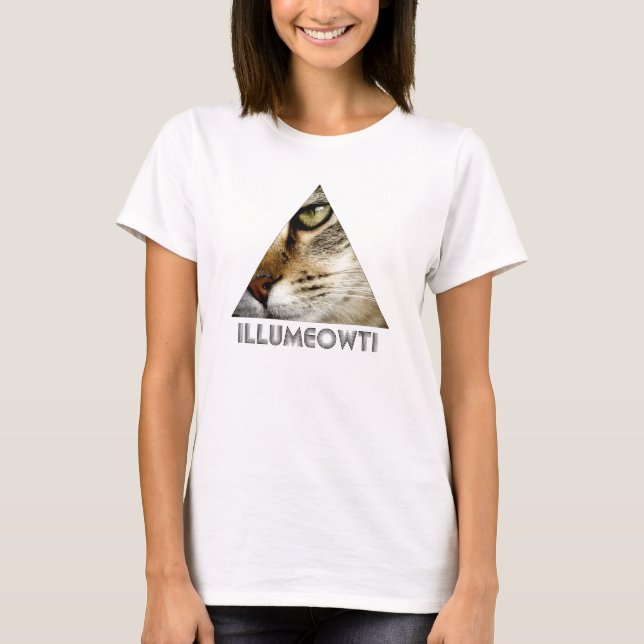 Camiseta T-shirt de Illumeowti (texto preto) (Frente)