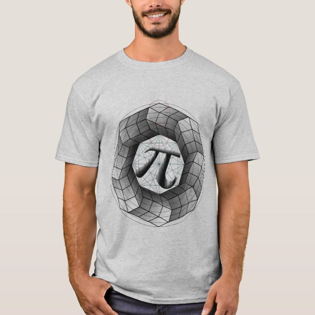 Camiseta T-Shirt De Ilusão Óptica Pi Matemática - Perfeito (Frente)