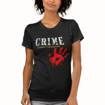 T-shirt de impressões digitais criminais
