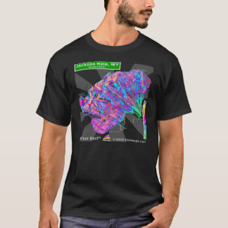 Camiseta T-shirt de Jackson Hole 3dSkiMaps (escuro)