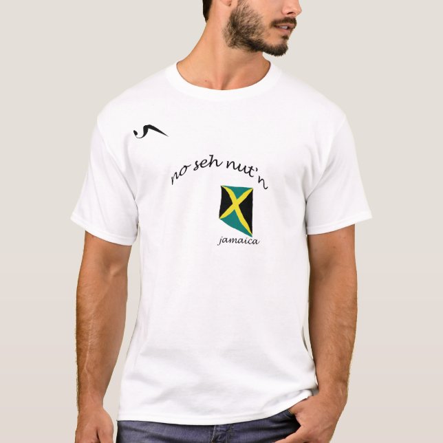 Camiseta T-shirt de Jamaica "nenhum ela nut'n " (Frente)