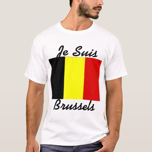 Camiseta T-shirt de Je Suis Bruxelas (Frente)