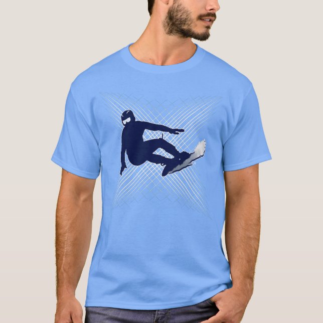 Camiseta T-Shirt de Jogo de Esporte Snowboard (Frente)