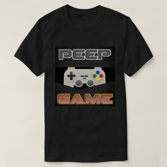 Camiseta T-Shirt de Jogo de Peep (Frente do Design)