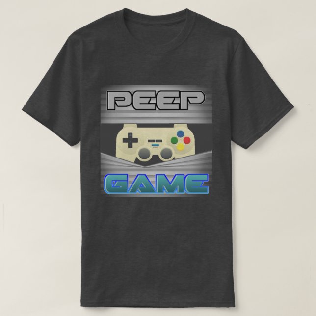 Camiseta T-Shirt de Jogo de Peep (Frente do Design)