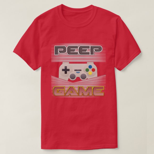 Camiseta T-Shirt de Jogo de Peep (Frente do Design)