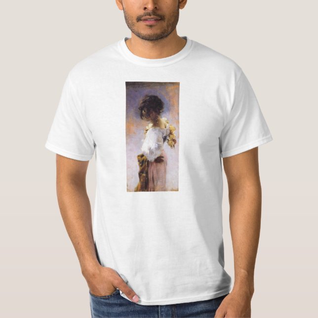 Camiseta T-shirt de John Singer Sargent Rosina (Frente)