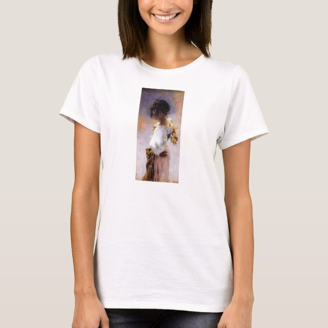 Camiseta T-shirt de John Singer Sargent Rosina (Frente)