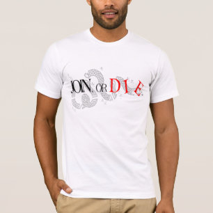 Camiseta t-shirt de junção ou de morte