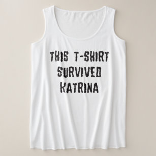 Regata Plus Size T-shirt de Katrina do furacão