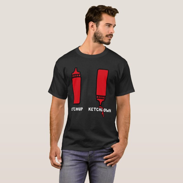 Camiseta T-shirt de Ketchdown da ketchup (Frente Completa)