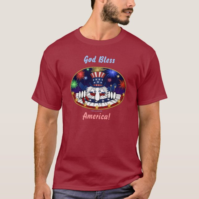 Camiseta T-shirt de Kilroy do tio Sam (Frente)