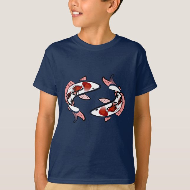 Camiseta T-shirt de Kohaku Koi das carpas (Frente)