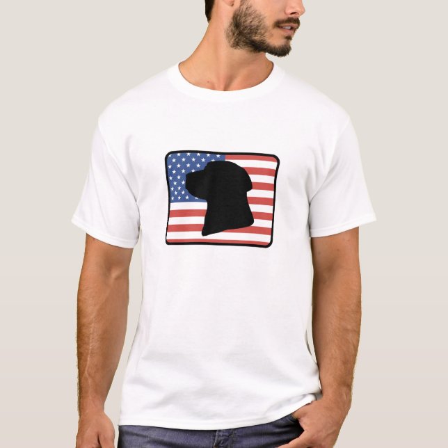 Camiseta T-shirt de labrador retriever do americano (Frente)