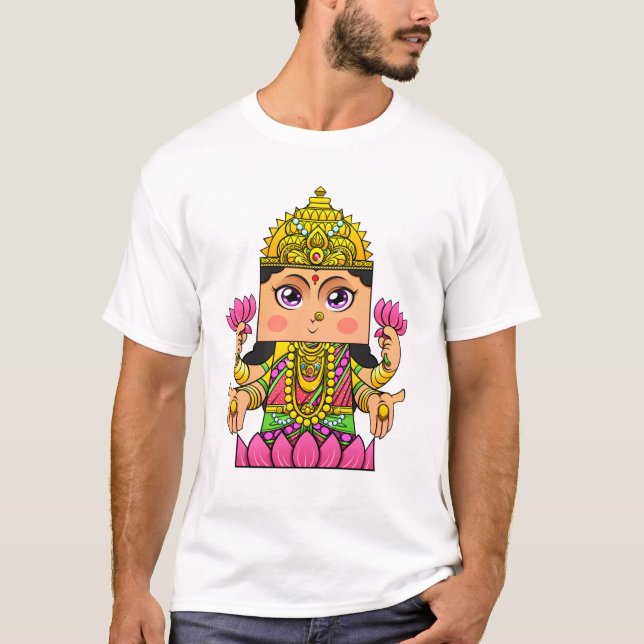 Camiseta T-shirt de Lakshmi da deusa (Frente)