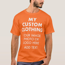 Camiseta T-SHIRT DE LARANJA BRILHANTE DE HOMENS Personaliza