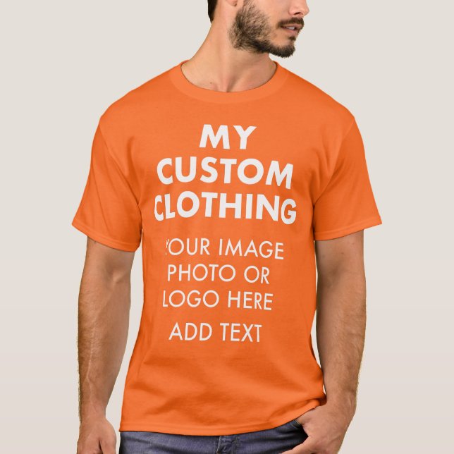 Camiseta T-SHIRT DE LARANJA BRILHANTE DE HOMENS Personaliza (Frente)