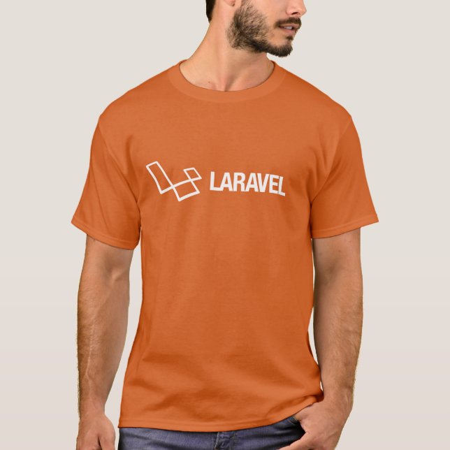 Camiseta T-shirt de Laravel (vermelho) (Frente)
