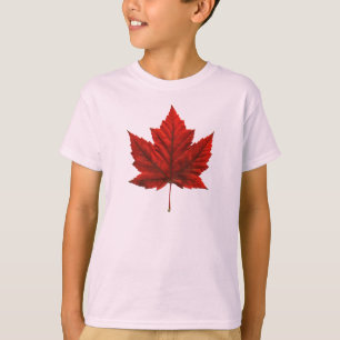 Camiseta T-Shirt de Leaf Kid, do Canadá, Tee Ringer Maple