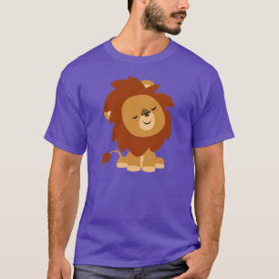 Camiseta T-Shirt de Leão de Cartoon Pacífico e Bonito