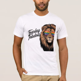 Camiseta T-Shirt de Leão de Orgulho Sem Carinho e Fabuloso