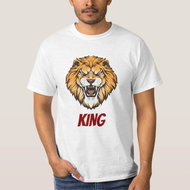 Camiseta T-Shirt de leão selvagem (Frente)