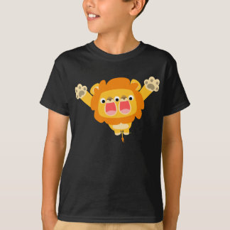Camiseta T-shirt de leões-crianças, fofinha, com dupla prob