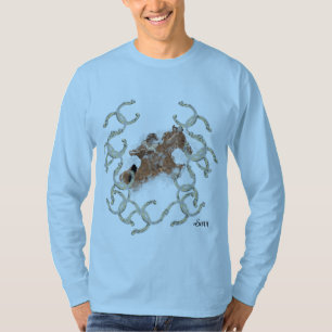 Camiseta T-Shirt de Leve Longa Básica : Reação da Cadeia