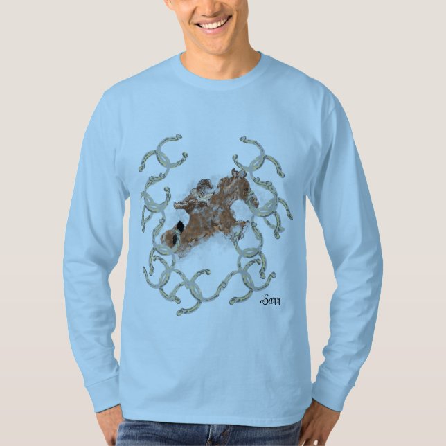 Camiseta T-Shirt de Leve Longa Básica : Reação da Cadeia (Frente)